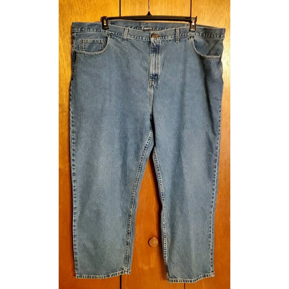 Faded Glory Mens Blue Jeans Relaxed Fit 5-Pocket Size 50" x 30"